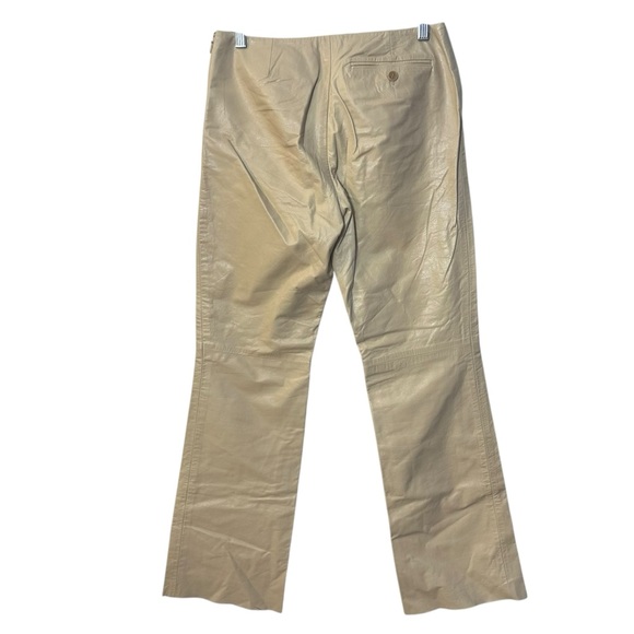 Theory Tan Beige Leather Pants - Picture 2 of 9